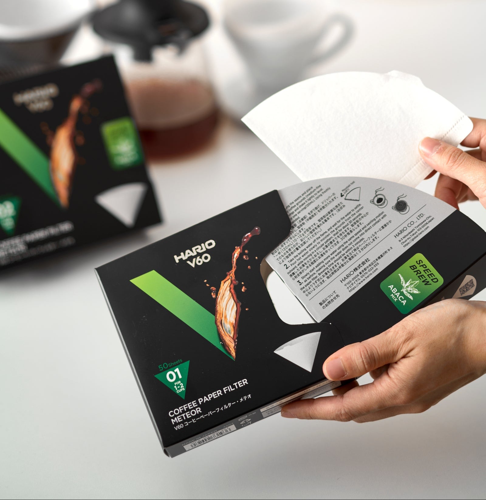 HARIO V60 コーヒーペーパーフィルタ― メテオ