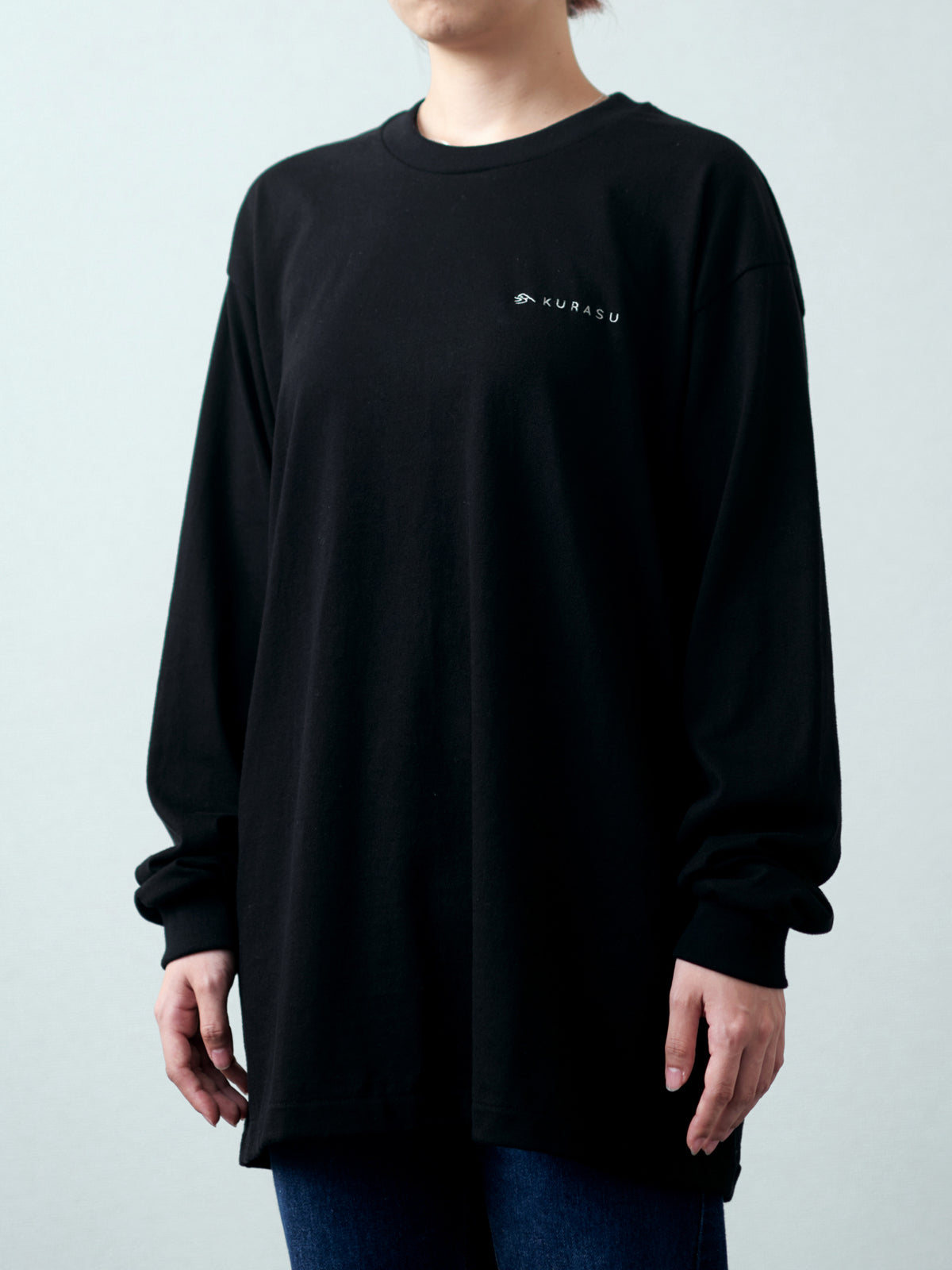 Kurasu オリジナルロゴ長袖Tシャツブラック