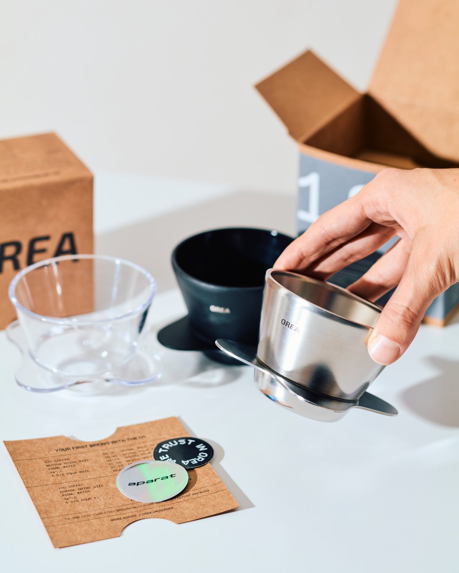 OREA「O1 Brewer」素材で徹底比較：ステンレススチールとBABY O（トライタン）それぞれの魅力