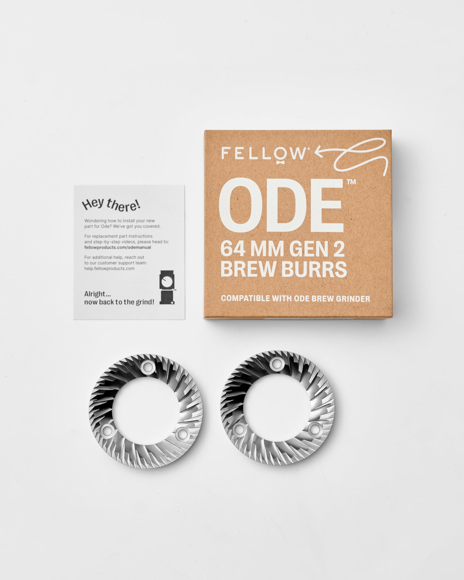 純正Fellow ODE 64 MM GEN 2 Brew Burrs 未使用 Fellow Ode Gen2 Brew Burrs（Ode Gen1/Gen2 対応替刃）