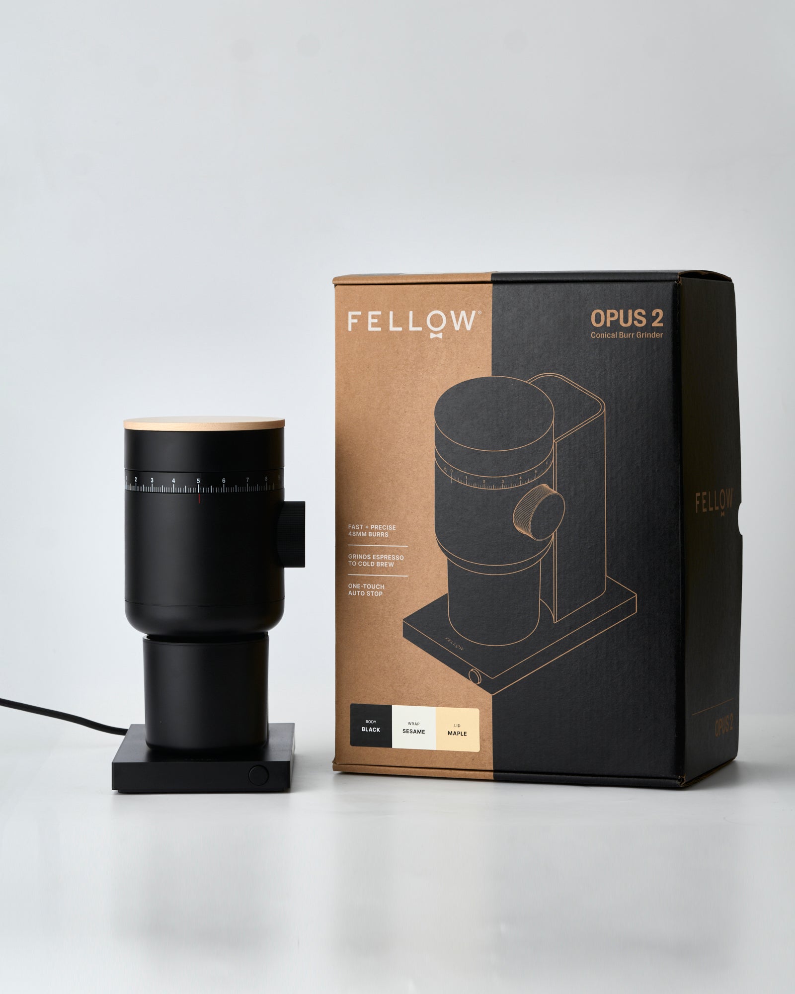 【予約販売】Fellow Opus2 Conical Burr Grinder 10%OFF+フェアフィールドミディアム 100g付き