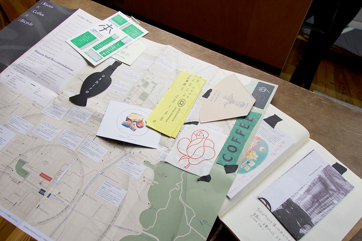 [Free Shipping]-Kyoto x Coffee x Bicycle - Coffee &amp; Cycling Map in Kyoto